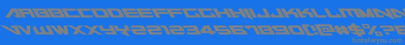 Tarrgetleft Font – Gray Fonts on Blue Background