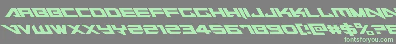 フォントTarrgetleft – 灰色の背景に緑のフォント