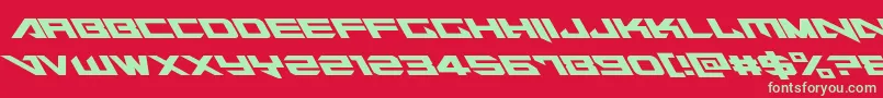Tarrgetleft Font – Green Fonts on Red Background