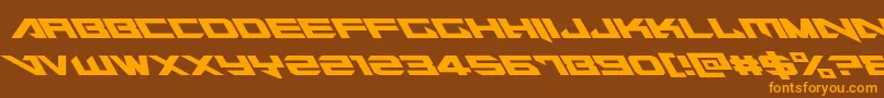 Tarrgetleft Font – Orange Fonts on Brown Background