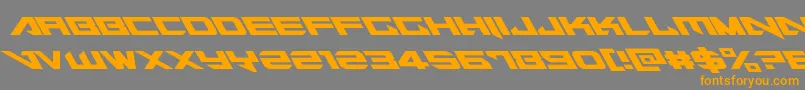 Tarrgetleft Font – Orange Fonts on Gray Background