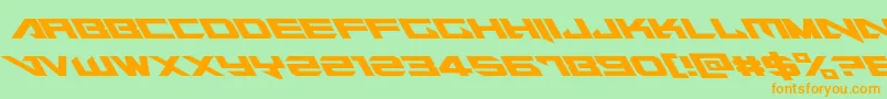 Tarrgetleft Font – Orange Fonts on Green Background