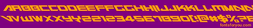 Tarrgetleft Font – Orange Fonts on Purple Background