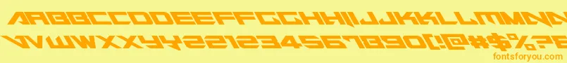 Tarrgetleft Font – Orange Fonts on Yellow Background