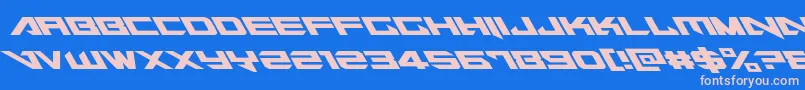 Tarrgetleft Font – Pink Fonts on Blue Background