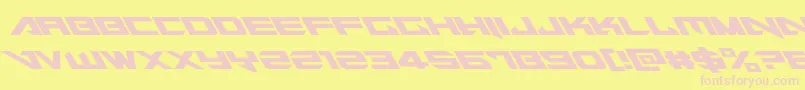 Tarrgetleft Font – Pink Fonts on Yellow Background
