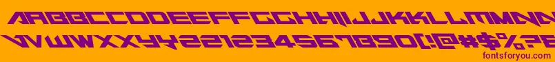 Tarrgetleft Font – Purple Fonts on Orange Background