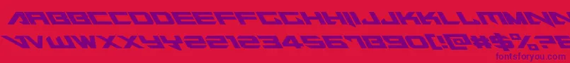 Tarrgetleft Font – Purple Fonts on Red Background