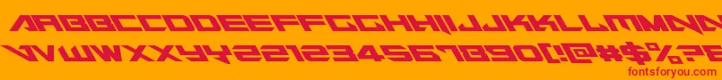 フォントTarrgetleft – オレンジの背景に赤い文字