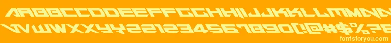 Tarrgetleft Font – Yellow Fonts on Orange Background