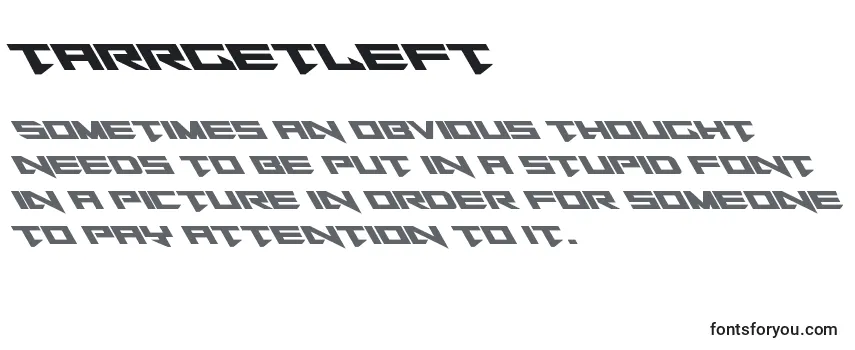 Обзор шрифта Tarrgetleft