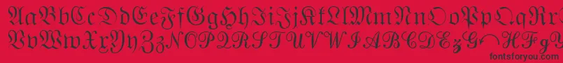 QuantaPiSixSsi Font – Black Fonts on Red Background