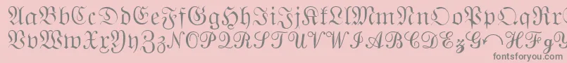 QuantaPiSixSsi-Schriftart – Graue Schriften auf rosa Hintergrund