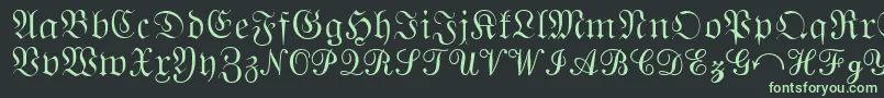 QuantaPiSixSsi Font – Green Fonts on Black Background