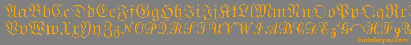 QuantaPiSixSsi Font – Orange Fonts on Gray Background