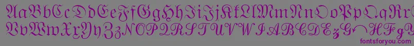 QuantaPiSixSsi-Schriftart – Violette Schriften auf grauem Hintergrund