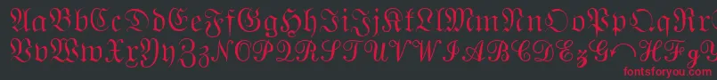 QuantaPiSixSsi Font – Red Fonts on Black Background