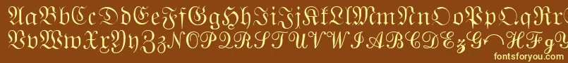 QuantaPiSixSsi Font – Yellow Fonts on Brown Background