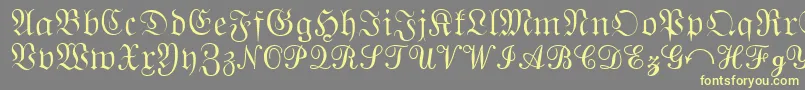 QuantaPiSixSsi Font – Yellow Fonts on Gray Background