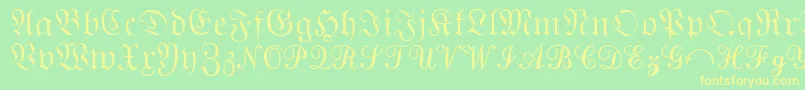 QuantaPiSixSsi Font – Yellow Fonts on Green Background