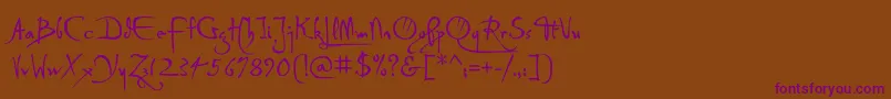 Шрифт P22DaVinciForward – фиолетовые шрифты на коричневом фоне