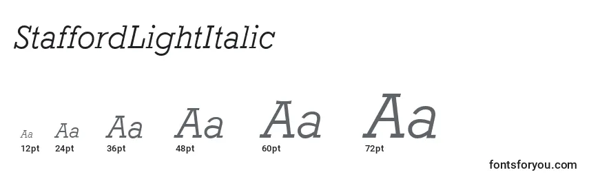 StaffordLightItalic Font Sizes