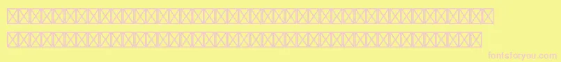 GamepiltstdFrenchcards-Schriftart – Rosa Schriften auf gelbem Hintergrund