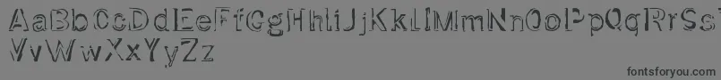 Dirtfontフォントについての詳細 フォントDirtfont – 黒い文字の灰色の背景