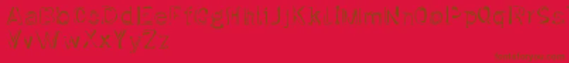 Dirtfont Font – Brown Fonts on Red Background