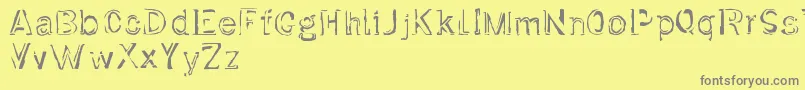 Шрифт Dirtfont – серые шрифты на жёлтом фоне