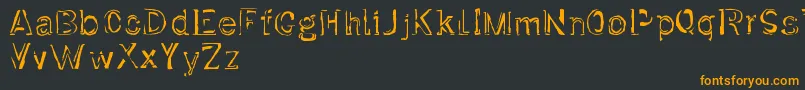 Czcionka Dirtfont – pomarańczowe czcionki na czarnym tle