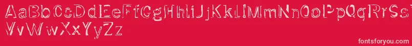 Dirtfont-Schriftart – Rosa Schriften auf rotem Hintergrund