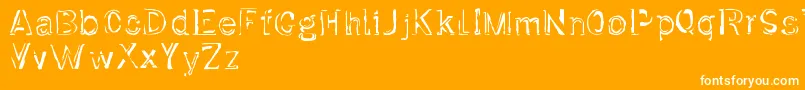 Dirtfont Font – White Fonts on Orange Background