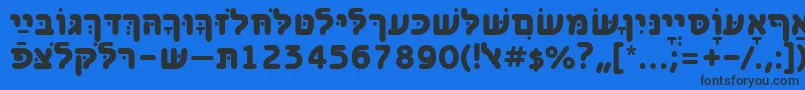 BenzionhebrewttBold Font – Black Fonts on Blue Background