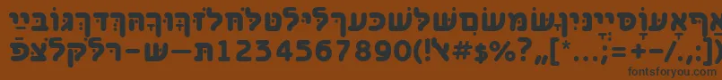 BenzionhebrewttBold Font – Black Fonts on Brown Background