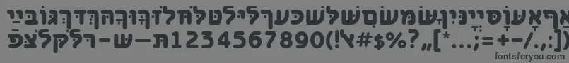 BenzionhebrewttBold Font – Black Fonts on Gray Background