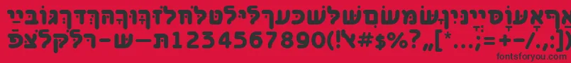 BenzionhebrewttBold Font – Black Fonts on Red Background