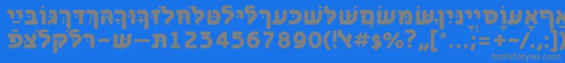 BenzionhebrewttBold Font – Gray Fonts on Blue Background