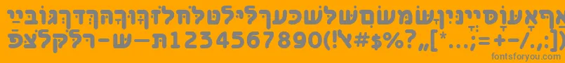 BenzionhebrewttBold Font – Gray Fonts on Orange Background