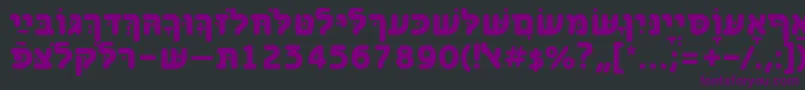 BenzionhebrewttBold Font – Purple Fonts on Black Background