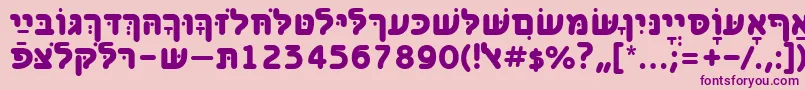 BenzionhebrewttBold Font – Purple Fonts on Pink Background