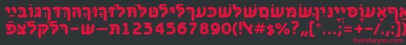 BenzionhebrewttBold Font – Red Fonts on Black Background