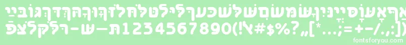 BenzionhebrewttBold Font – White Fonts on Green Background