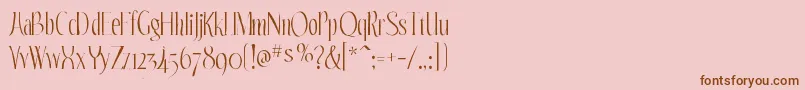 Echelongaunt-Schriftart – Braune Schriften auf rosa Hintergrund