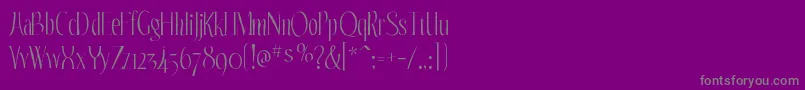 フォントEchelongaunt – 紫の背景に灰色の文字