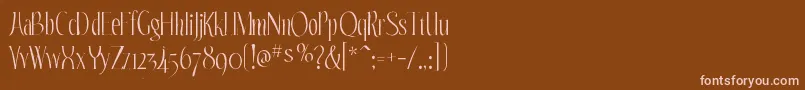 Echelongaunt Font – Pink Fonts on Brown Background