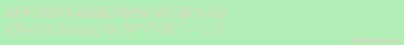 Echelongaunt Font – Pink Fonts on Green Background