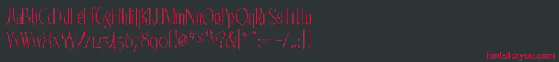 Echelongaunt Font – Red Fonts on Black Background