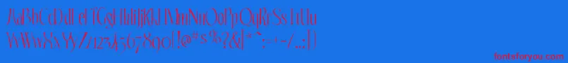 Echelongaunt Font – Red Fonts on Blue Background