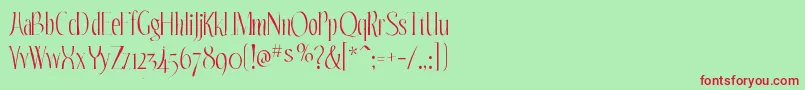 Echelongaunt Font – Red Fonts on Green Background